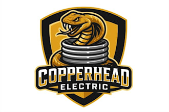 design luxury copperhead snake logo