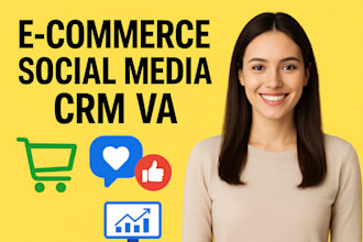 be your e commerce, social media and CRM management virtual assistant