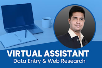 be your virtual assistant for data entry and web research