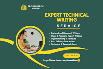 write research summaries and technical docs with 12 hour delivery
