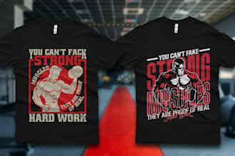 design gym t shirt, fitness apparel, workout tee, bodybuilding shirt