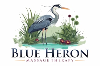 design incredible heron logo