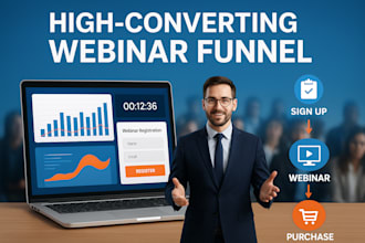 setup webinar funnel, webinar setup and integration