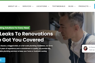 build plumber website, handyman, roofing, hvac, or construction website