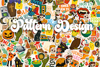 design your custom pattern for textiles or stickers