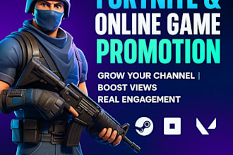 promote fortnite game, fortnite map, steam and online games