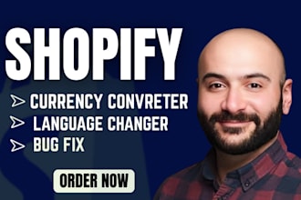 setup shopify store currency converter, geo location, language changer, bug fix