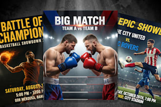 poster design,flyer,banner for sports event