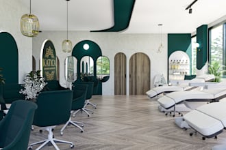 luxuy design beauty salon, barber shop, nail salon ,spa , gym