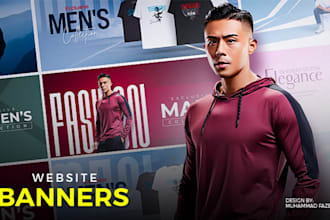 design creative website banner ads for your store