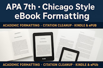 format ebook, academic paper, apa 7th, chicago, textbook citations reference