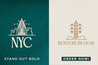 create custom line art minimal style logo designs for you