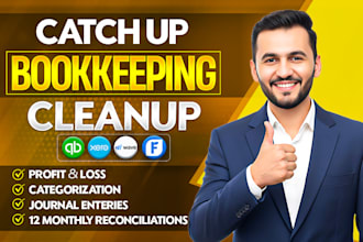 do quickbooks setup, cleanup, and monthly bookkeeping