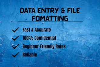 do accurate data entry and admin tasks