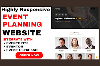 build event planning  eventbrite booking website conference event ticket website