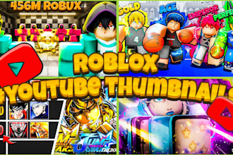 create eye catching roblox thumbnail, roblox art, roblox gfx, minecraft