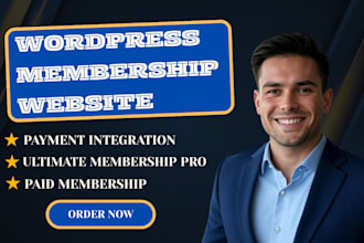 build wordpress membership website, lms site, online course platform