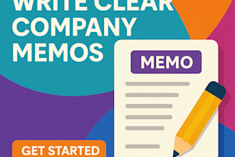 create clear professional memos and internal communications