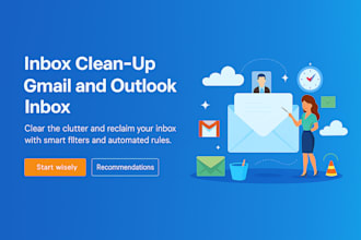 clean and organize your gmail or outlook with filters and rules