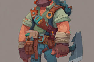 draw game character art, 2d game character art