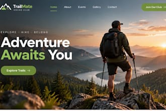 build squarespace hiking club website wix cycling club, sport club gym website