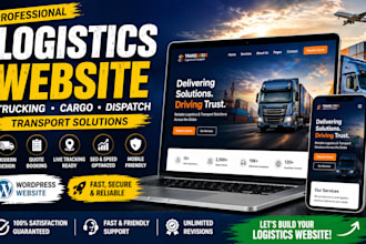 build logistics website, trucking, cargo, dispatch website transport website