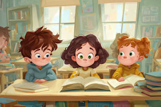 hand drawn children story book illustration