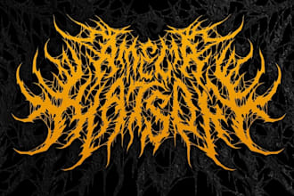 design dj, music, edm, typography, metal band logo