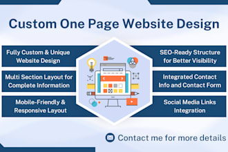 design a custom one page website