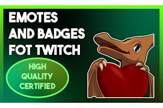 emotes and badges full custom illustrated
