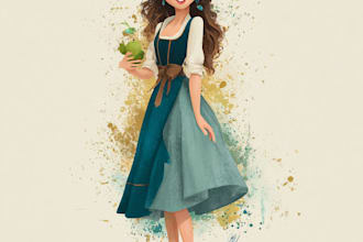 draw your portrait into a disney style cartoon