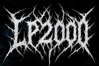 do hand draw a chaotic black metal or death metal logo