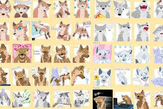 draw furry telegram sticker design discord nsfw sticker fursona art commission