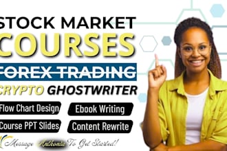 write stock market, forex trading, b2b, course writing, crypto ebook ghostwriter