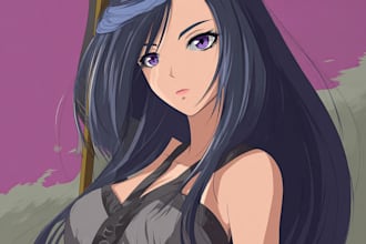 draw you an anime art style characters