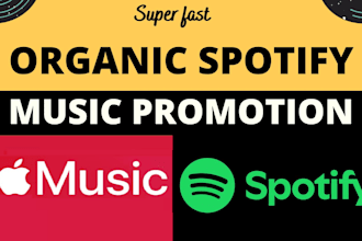 do organic music promotion on spotify, apple music