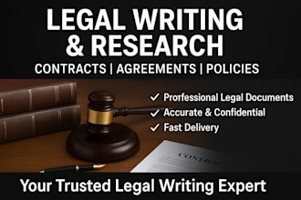 do legal writing, legal research and contract drafting