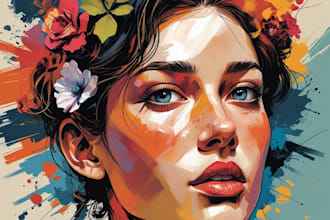draw semi realistic portrait illustration