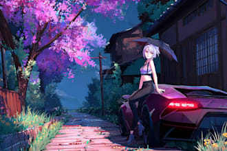design anime background graphics novel and environment art