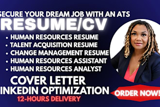 write HR resume for human resources assistant, talent acquisition specialist