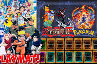 do anime tcg playmat yugioh one piece pokemon fakemon for card games tournament