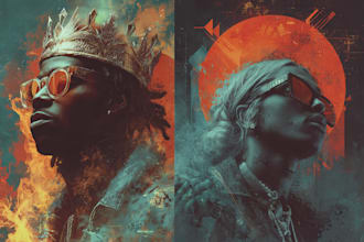 design an eye catching cartoon album cover for you