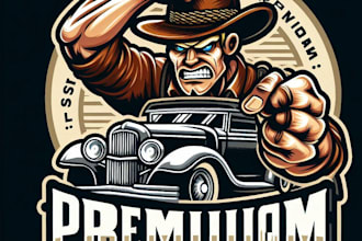 design high quality car reaching vintage logo with t shirt design