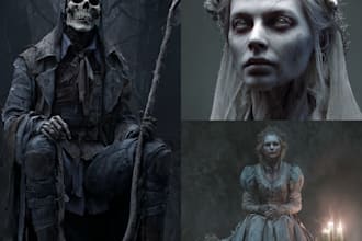 draw fantasy horror character art or horror art