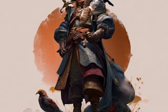 create fantasy character portrait art