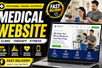 build physical therapy medical health and fitness clinic website