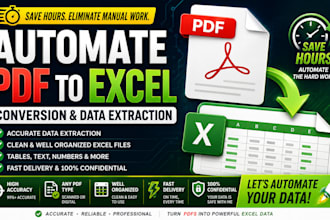 automate PDF to excel conversion and data extraction