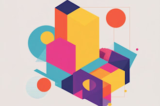 create modern and clean flat vector illustrations
