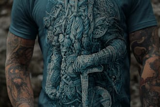 design custom viking tattoo and tshirt art