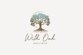 design looking creative health wellness spa logo